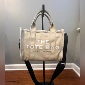 Marc Jacobs Cotton Two-tone Tote Bag Beige/Sage